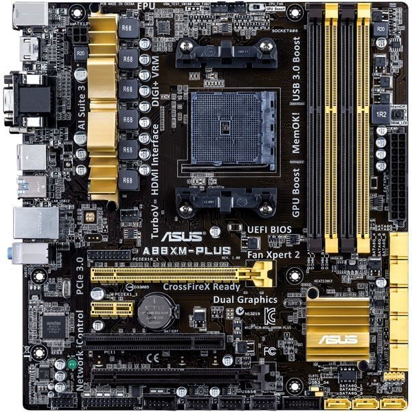 ASUS Emolevy A88XM-PLUS (mATX AMD A88X FM2+)