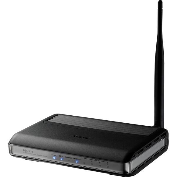 ASUS Wireless ADSL 2/2+ Modem N Router irroitettava antenni musta