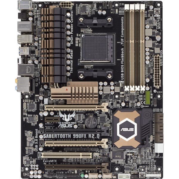 ASUS emolevy SABERTOOTH 990FX R2.0 (ATX AMD 990FX AM3+)