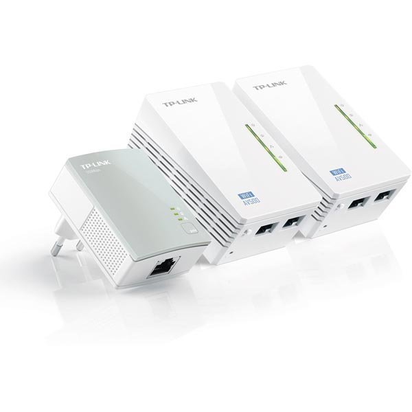 AV500 2-port Powerline WiFi Extender 3-pack KIT 500Mbps/300Mbps val