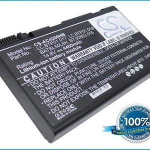 Acer Aspire 3100 sarja Aspire 5100 sarja yhteensopiva akku 4400 mAh 14 8v