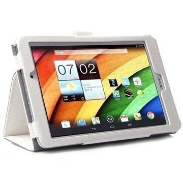 Acer Iconia Tab 8 A1-840FHD Smart Taitettava Nahkakotelo Valkoinen