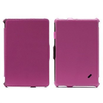 Acer Iconia Tab B1-A71 Folio nahkakotelo rannehihnalla Kuuma Pinkki