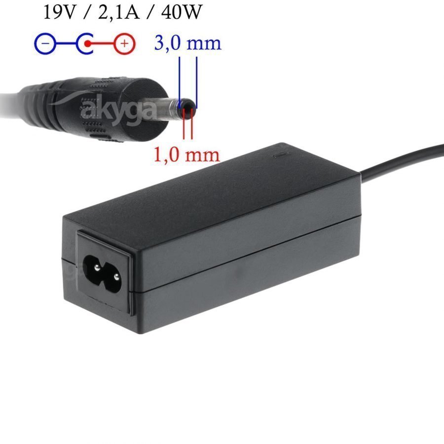 Akyga Samsung Kannettavan tietokoneen laturi - 19 v 2 1 A Liitin 3 x 1 mm