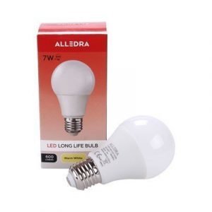 Alledra Led-lamppu E27 240v 7w Pallo 600lm Lämpimänvalkoinen