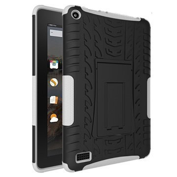 Amazon Fire 7 Anti-Slip Hybrid Case Black / White