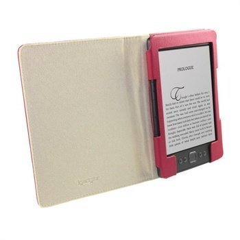 Amazon Kindle 4 iGadgitz Slimline Nahkakotelo Pinkki