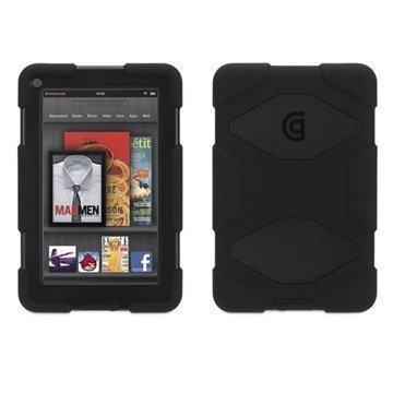 Amazon Kindle Fire 7 Griffin Survivor Silikonikotelo Musta