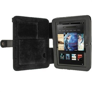 Amazon Kindle Fire HD 7 iGadgitz Guardian Tri-View Nahkakotelo Musta