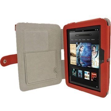 Amazon Kindle Fire HD 7 iGadgitz Guardian Tri-View Nahkakotelo Punainen