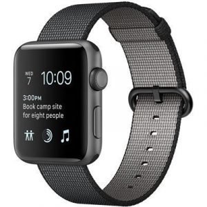 Apple Watch Series 2 42mm Alumininen Woven Nylon Ranneke Avaruuden Harmaa