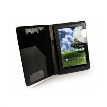 Asus Eee Pad Transformer Prime TF201 Tuff-Luv Leather Case & Stand Black