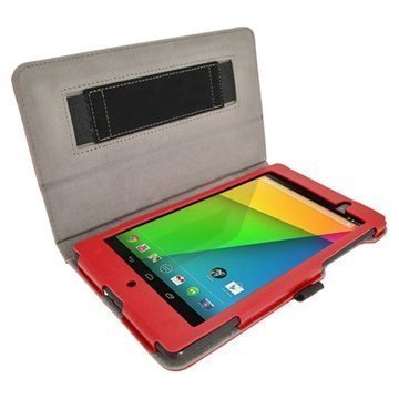 Asus Google Nexus 7 2 iGadgitz Ergo-Portfolio Leather Case Red