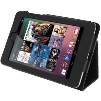 Asus Google Nexus 7 iGadgitz Ergo-Portfolio PU-Nahkakotelo Musta