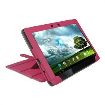 Asus Transformer Pad TF300 TF300T 10.1 iGadgitz Guardian Keinonahkakotelo Pinkki