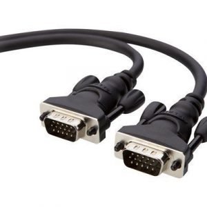 Belkin Pro Series Vga Monitor Signal Replacement Cable 15-nastainen Hd D-sub (hd-15) Uros 15-nastainen Hd D-sub (hd-15) Uros Musta 3m