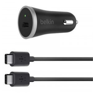 Belkin Usb-c Billaddare Med Usb-c Kabel 3amp Musta