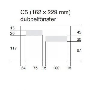 Bong Kuvert C5 Fukthäftande Vita Mailman Dubbelfönst 500st