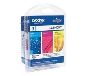 Brother MFC-6890 CDW Inkjet Cartridge LC1100RBWBPDR 3 Pack Cyan Magenta Yellow