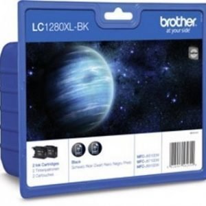 Brother MFC-J 6710 DW Inkjet Cartridge LC1280XLBKBP2DR 2 Pack Black