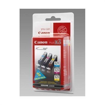 CANON CLI-521 NR. 521 2934B007AA Inkjet Cartridge CANON PIXMA IP 3600 Cyan Magenta Yellow