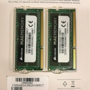 CORSAIR DDR3 8GB 2x4GB Dual channel kit 1066MHz SODIMM Apple Qualified