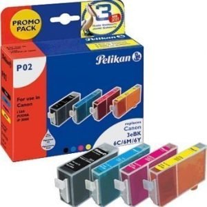 Canon Pixma IP 3000 Inkjet Cartridge Pelikan P02 Black Cyan Magenta Yellow