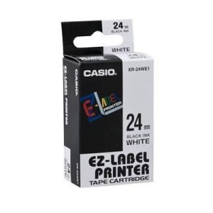 Casio Tape Xr-24we 24mm Black/white Back