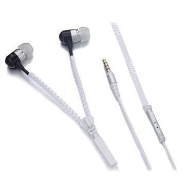 Code Zipper In-Ear Stereo Headset White