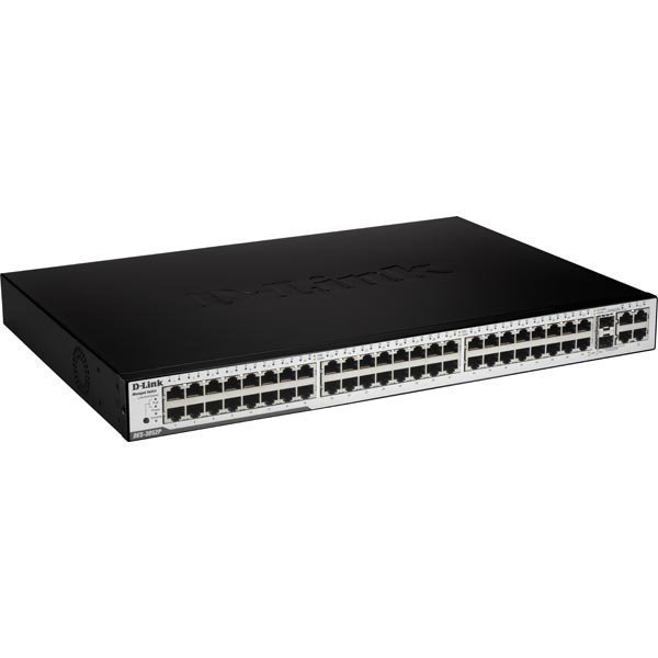 D-Link 48-port 10/100 Layer 2 PoE Managed Switch + 2-p Gb +2-p FX opt