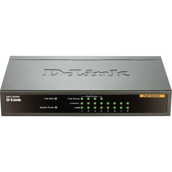 D-Link 8-port 10/100 Desktop Switch with 4 PoE Ports