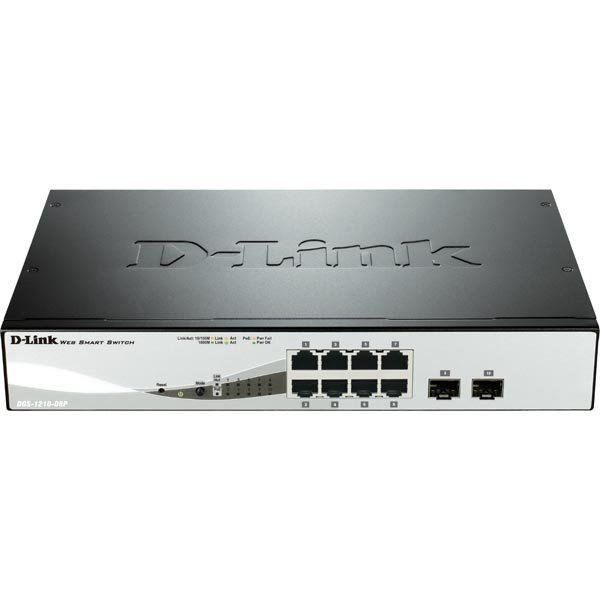 D-Link 8-port 10/100/1000 Gigabit PoE Smart Switch