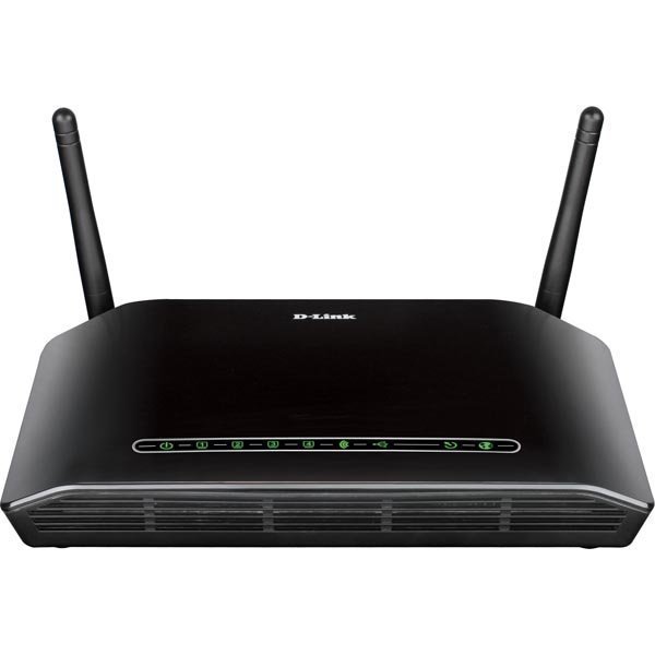 D-Link Wireless N ADSL2+ modeemireititin 4-porttia 802.11b/g/n musta