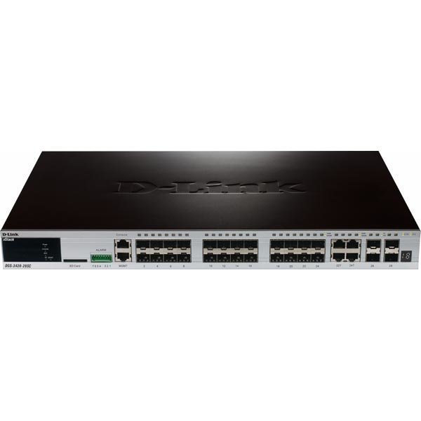 D-Link xStack 24-port SFP Layer 2+ Stack Managed GB Switch