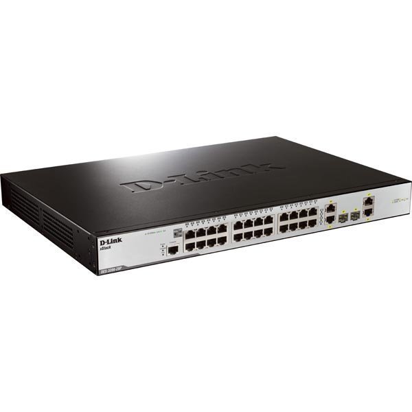 D-Link xStack kytkin 24x10/100 2+2 SFP PoE