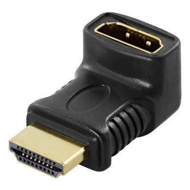 DELTACO DELTACO HDMI-adapteri 19-pin uros-naaras kulma