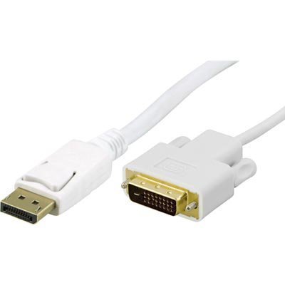 DELTACO DisplayPort - DVI monitorikaapeli 20-pin u-u 1 m