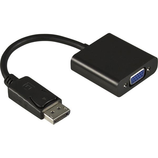 DELTACO DisplayPort - VGA-sovitin 20-pin u - 15-pin na 0 2m musta