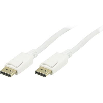 DELTACO DisplayPort monitorikaapeli 20-pin u-u 1m valkonen