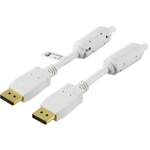 DELTACO DisplayPort monitorikaapeli 20-pin u -u 2m valk