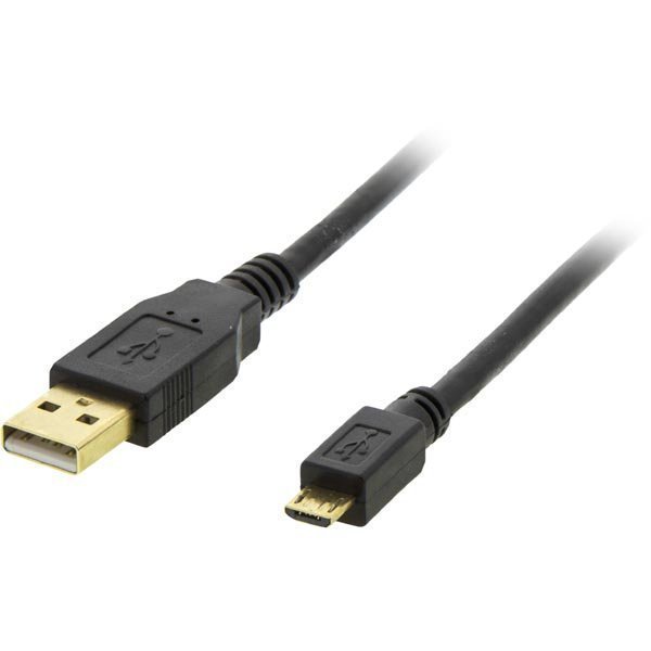 DELTACO USB 2.0 kaapeli Tyyppi A ur - Tyyppi Micro B ur 5-pin 1m mu