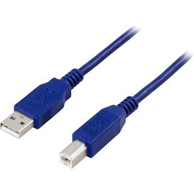 DELTACO USB 2.0 kaapeli USB A uros - USB B uros 2m sininen
