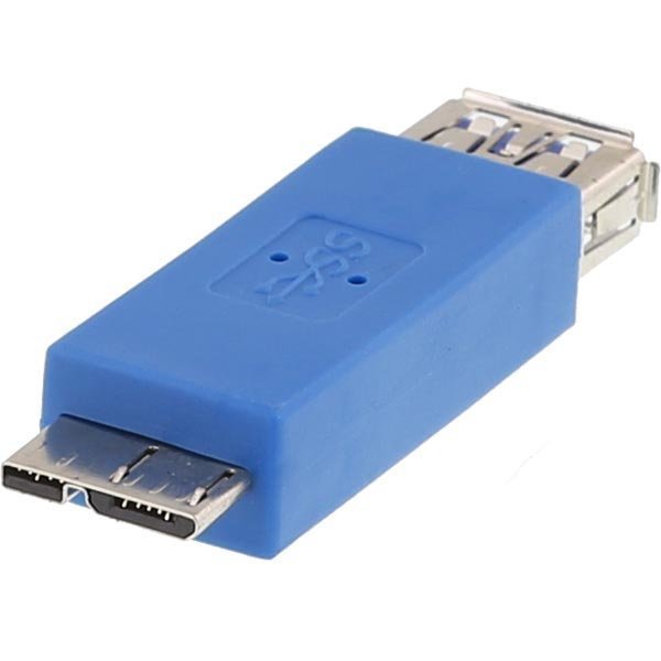 DELTACO USB 3.0 sovitin Micro B ur - A na OTG sininen