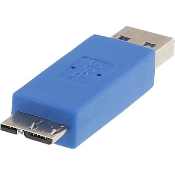 DELTACO USB 3.0 sovitin Micro B ur - A na sininen