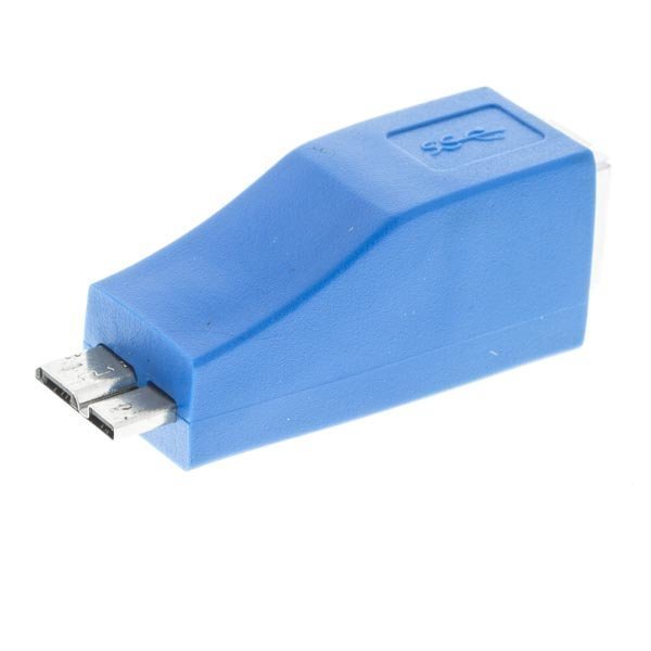 DELTACO USB 3.0 sovitin Tyyppi Micro B ur - Tyyppi B na sininen