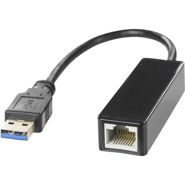DELTACO USB 3.0 verkkosovitin gigabit 1xRJ45 musta