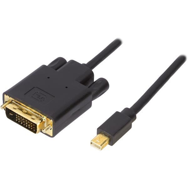 DELTACO mini DisplayPort - DVI-D Single Link monitorikaapeli 2m must