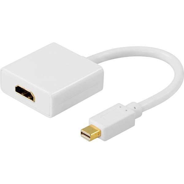 DELTACO mini DisplayPort - HDMI sovitin [b]ääni mukana[/b]