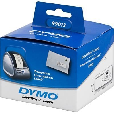 DYMO LabelWriter isot läpinäkyvät osoite-etiketit 89x36mm 260kpl