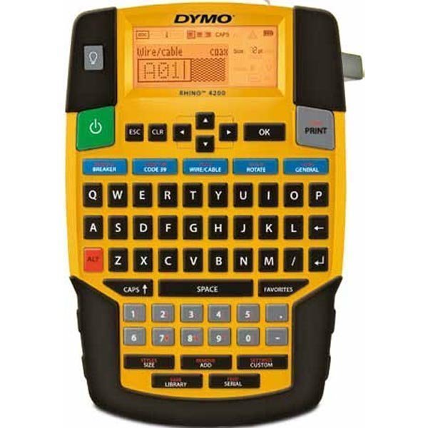 DYMO Rhino Professional 4200 tarratulostin LCD-näyttö kannettava